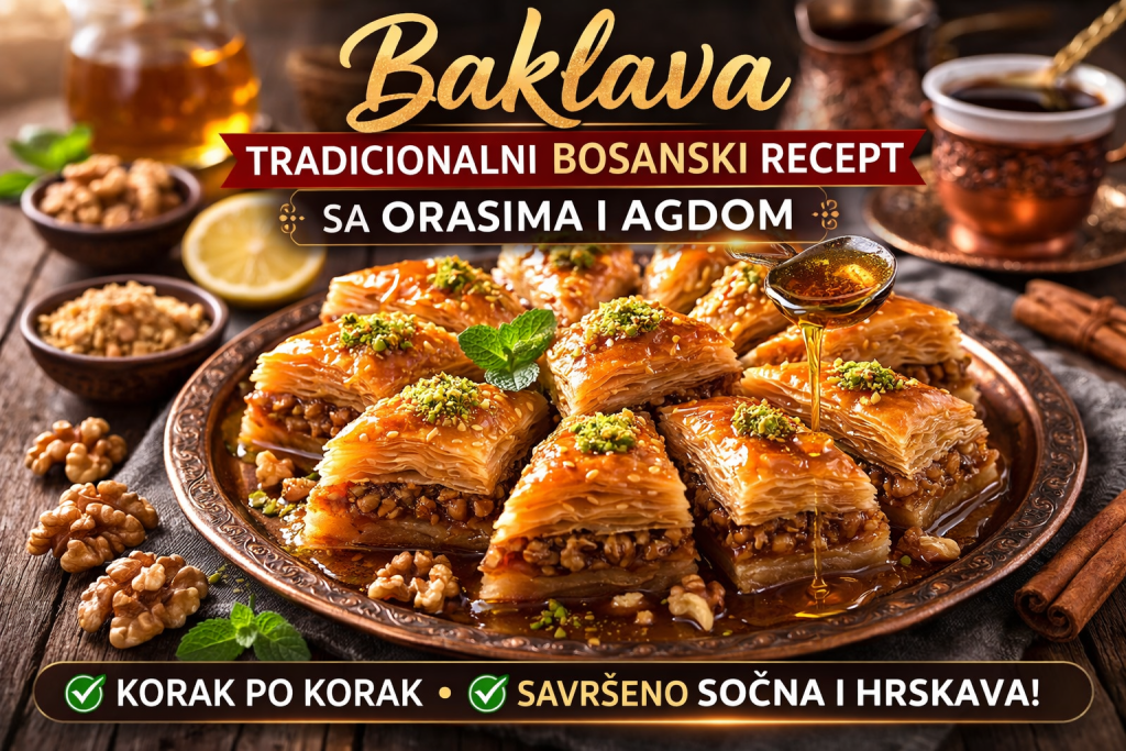 Bosanska baklava sa orasima – tradicionalni domaći recept