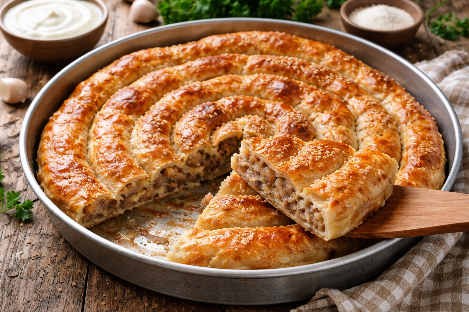 Najukusniji burek kao iz pekare pečen u rerni sa hrskavom zlatnom koricom