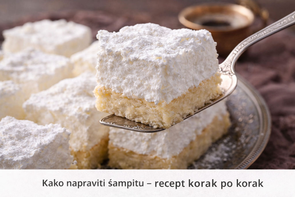 Bosanska šampita sa lisnatom korom i pjenastom kremom