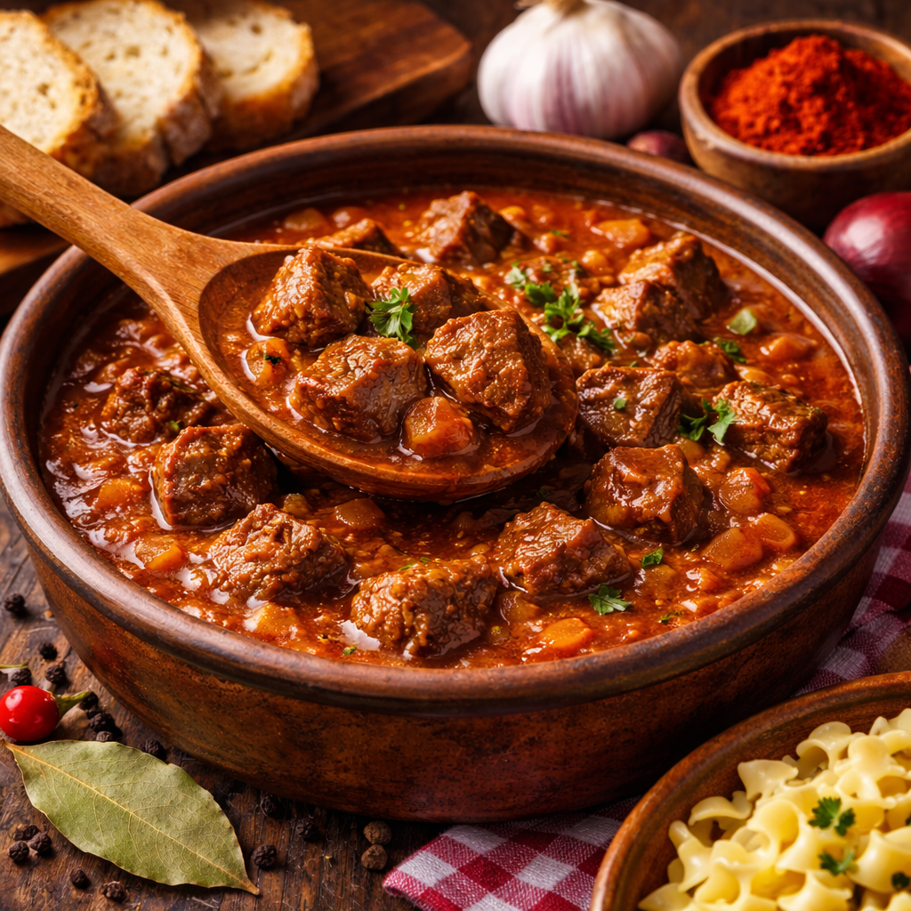 Domaći gulaš od junetine po tradicionalnom balkanskom receptu