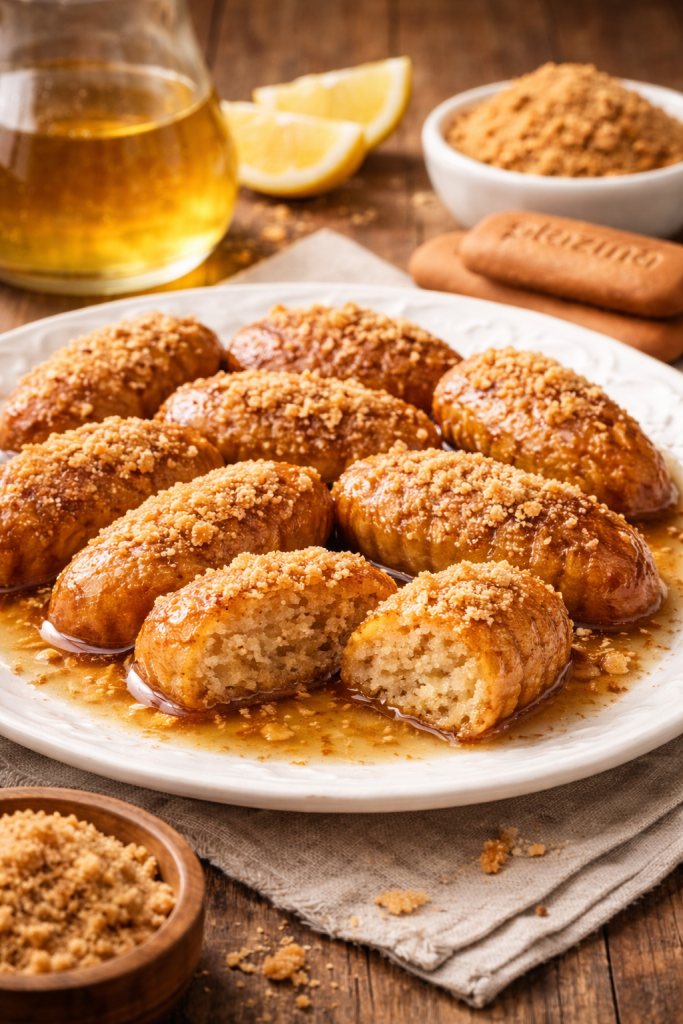 Hurmašice sa plazmom u tepsiji prelivene agdom nakon pečenja