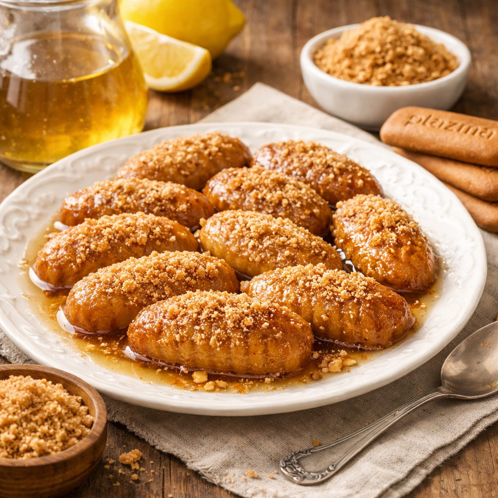 Hurmašice sa plazmom u tepsiji prelivene agdom nakon pečenja