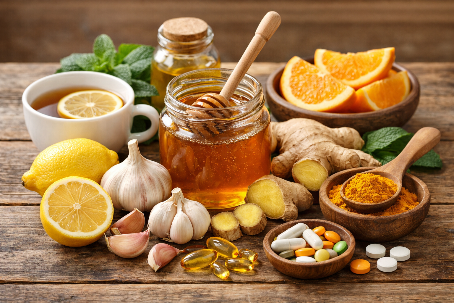 Jačanje imuniteta prirodnim putem uz med, limun, đumbir, bijeli luk i vitamine