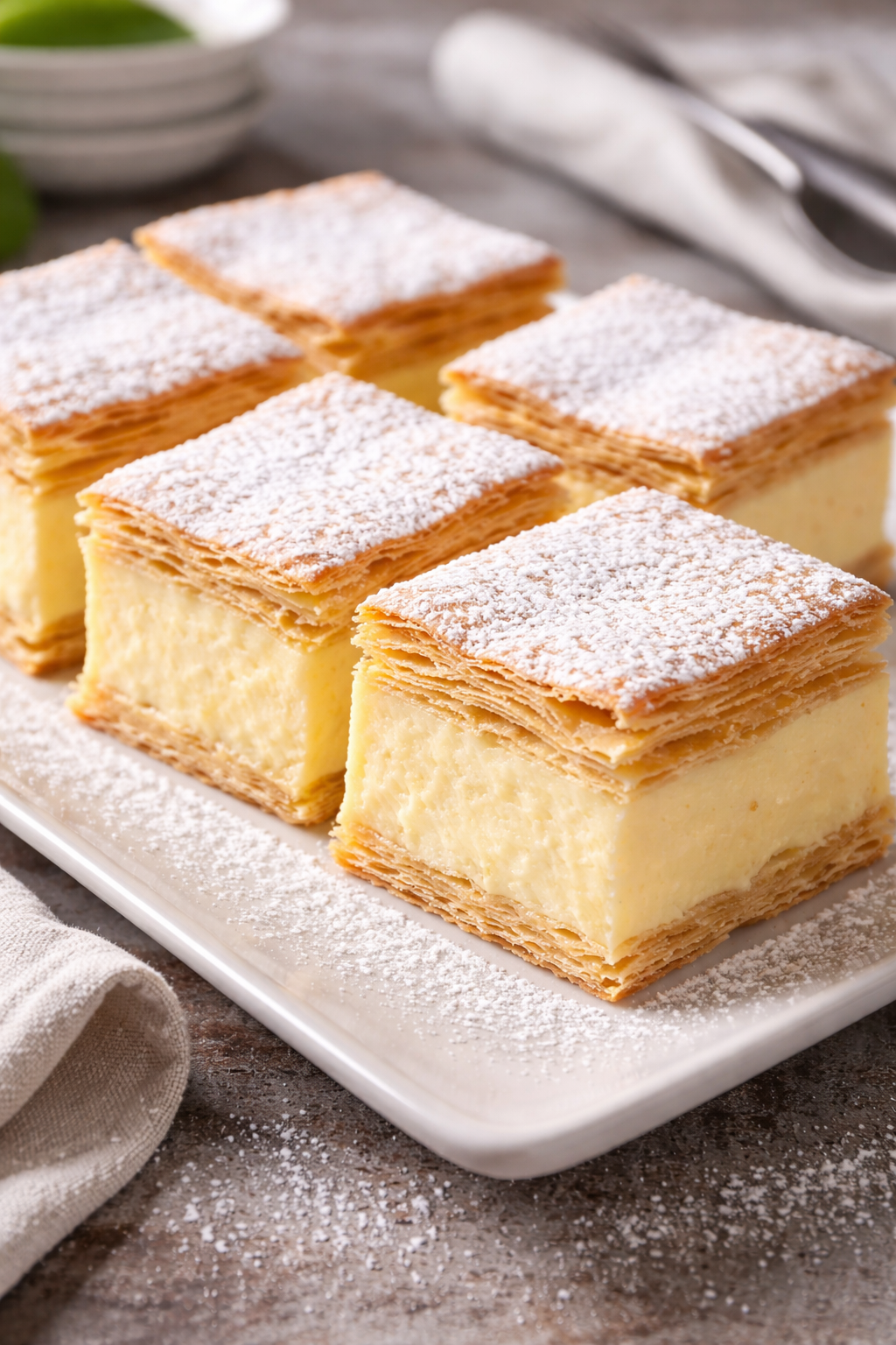 Tradicionalna krempita recept sa lisnatim tijestom Najbolja domaća krempita sa vanilija kremom Krempita kolač sa hrskavim korama i kremastim filom