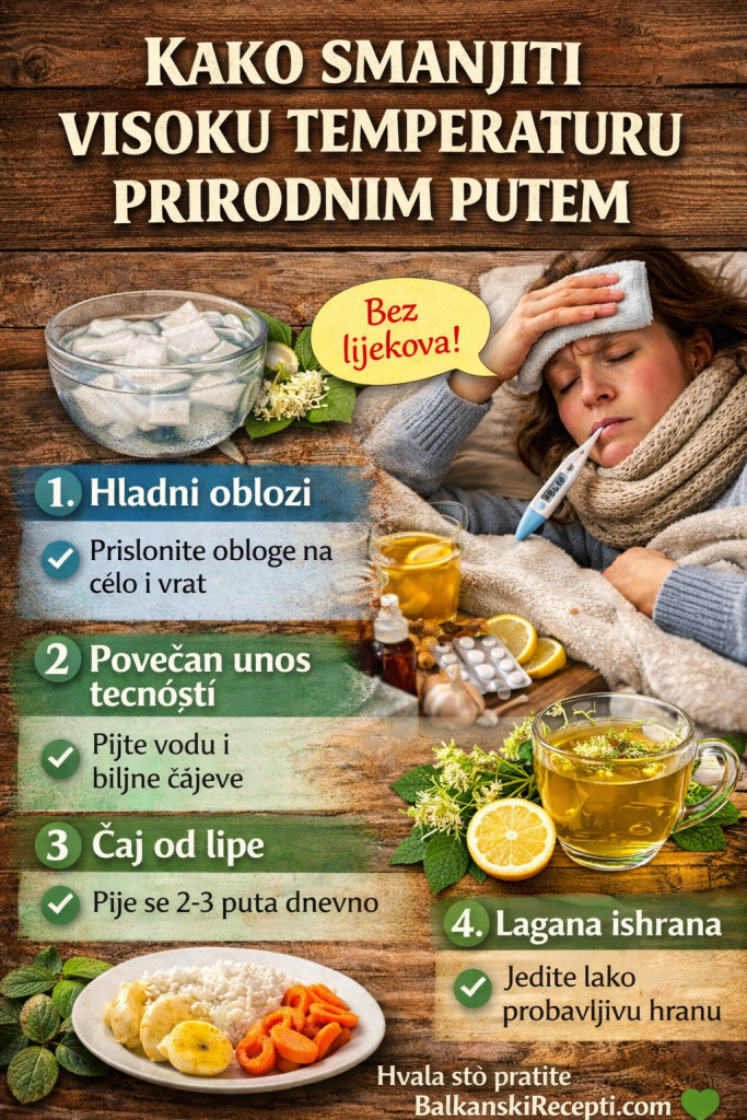 Kako smanjiti visoku temperaturu prirodnim putem