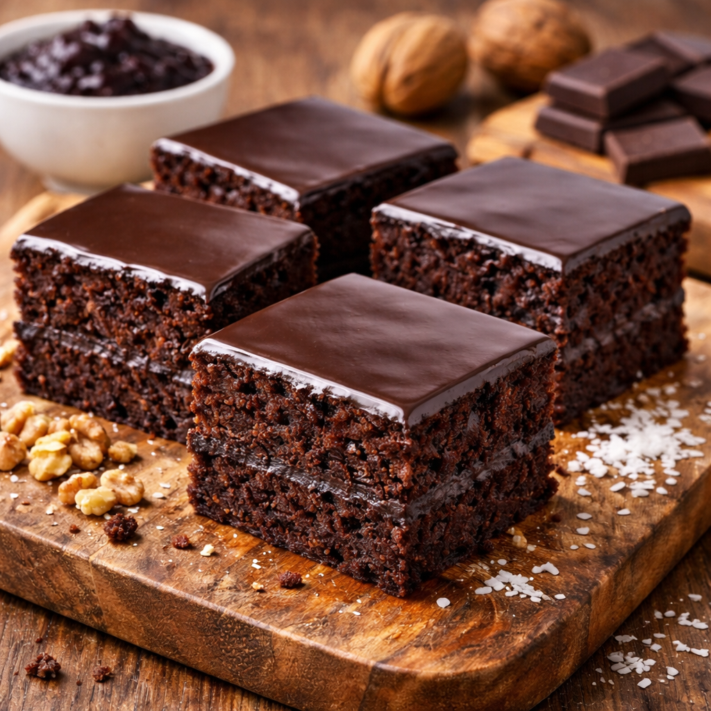 Posne kocke sa viljuškom – sočan čokoladni posni kolač