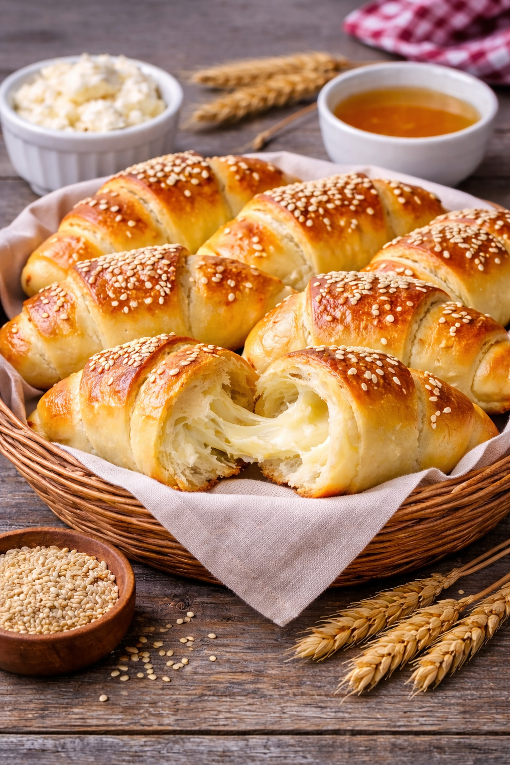 Zu Zu kiflice svježe pečene sa sirom i susamom