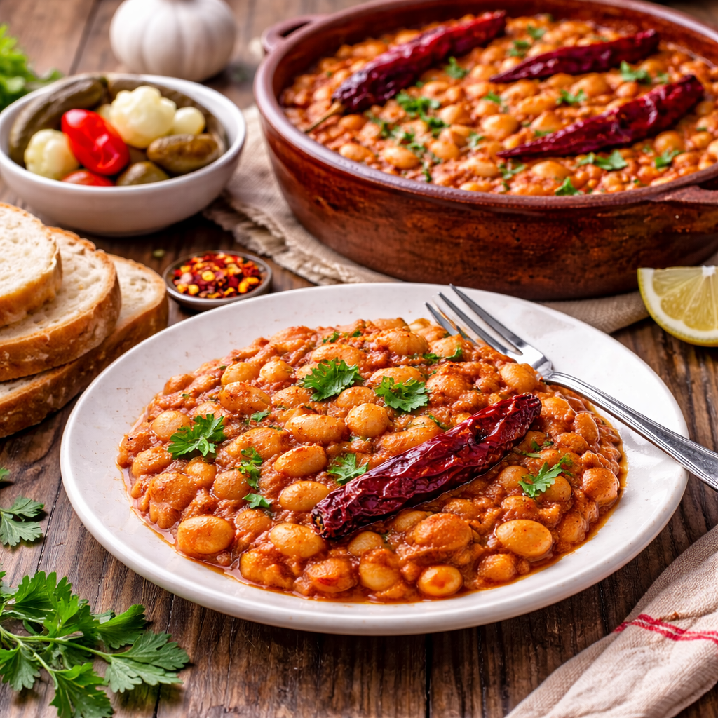 gravce na tavce servirano na tanjiru sa hljebom i salatom