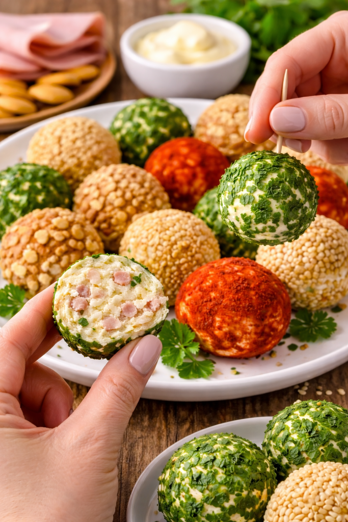 Slane kuglice od sira koje se jedu čačkalicom